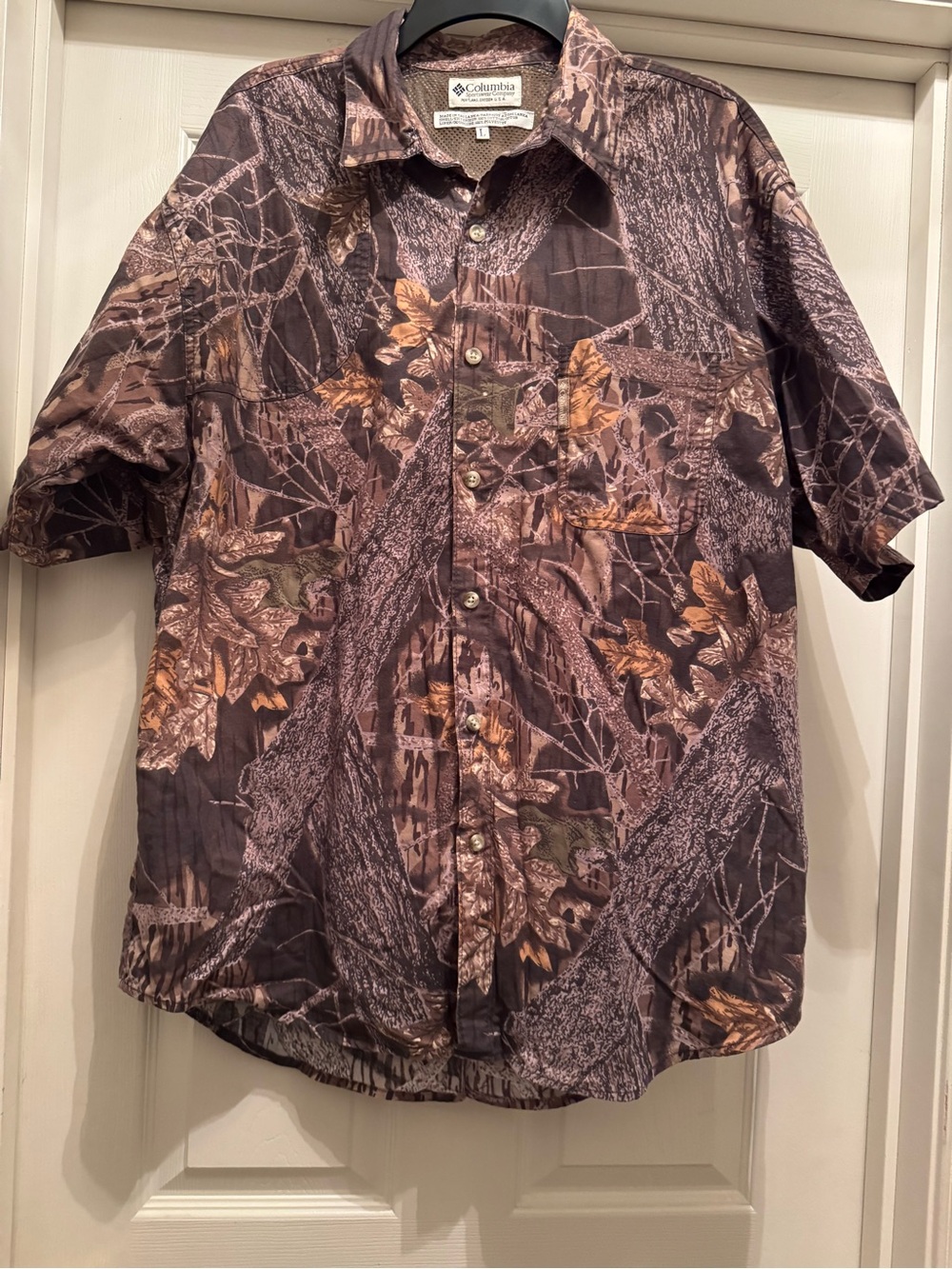 Columbia Men's Short-Sleeve Camo Button-Up Shirt